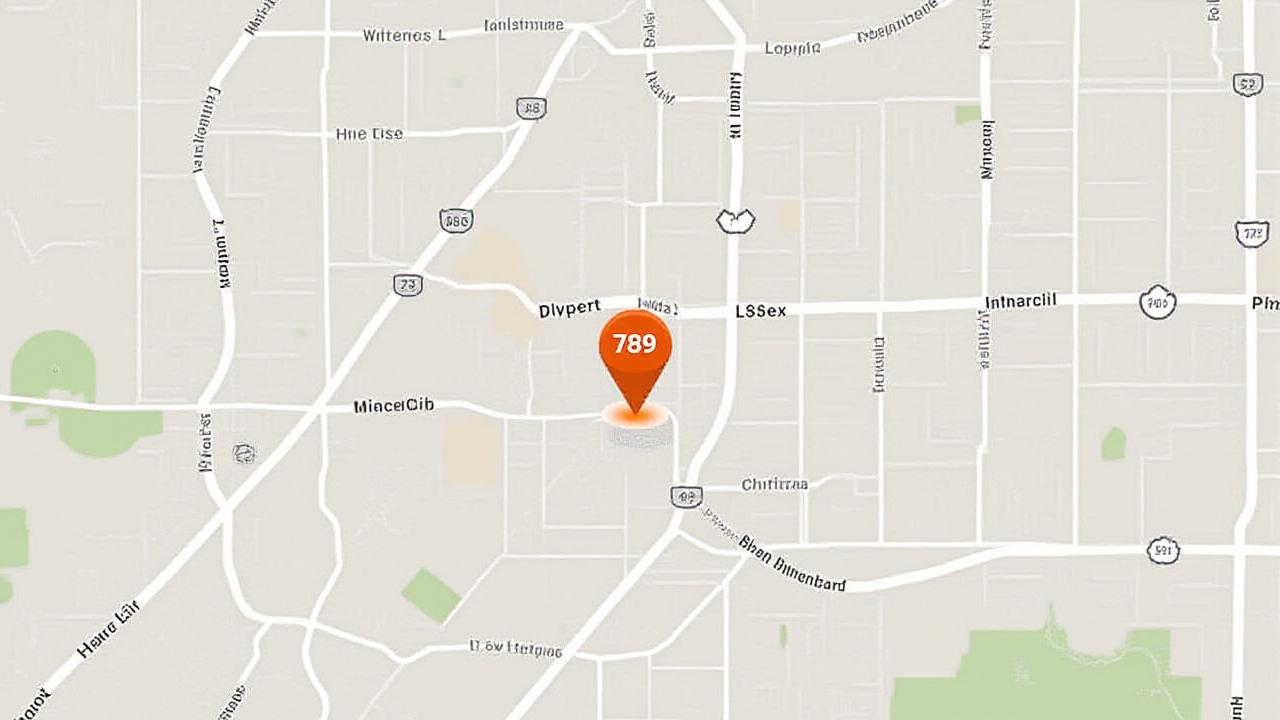 Map showing the location of Aura Bloom office at 789 Hawthorne Lane, Austin, TX, 78704